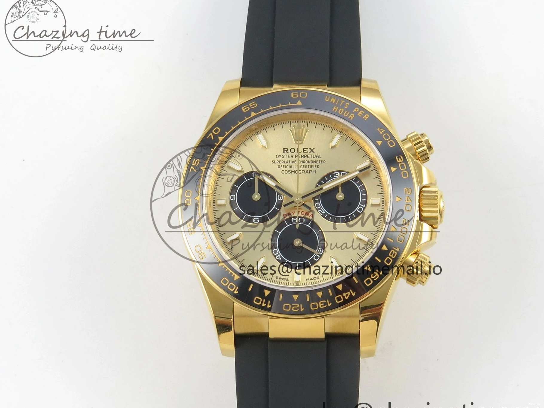 MiroTime 0524 Daytona 126518 VSF 1:1 Best Edition YG Black Dial on Oysterflex Strap VS4131 V2 (Weighted) Refined 329